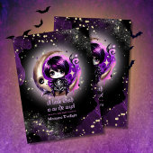 Goth Baby Shower Skelet Kraai Maneschijn Kaart