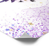 Goth baby shower welkomstbord zwart paarse kraai poster (Hoek)