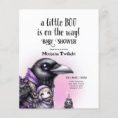 Goth babymeisje bezorgd door Kraai Boo onderweg (Voorkant)