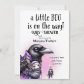 Goth babymeisje bezorgd door Kraai Boo onderweg Kaart (Voorkant)