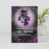 Goth babymeisje bezorgd door kraaienmaanlicht kaart (Staand voorkant)