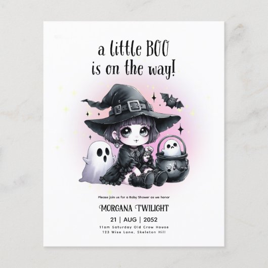 Goth babymeisje heks Little Boo op komst (Voorkant)