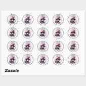 Goth babymeisje heks Little Boo op komst Ronde Sticker (Vel)