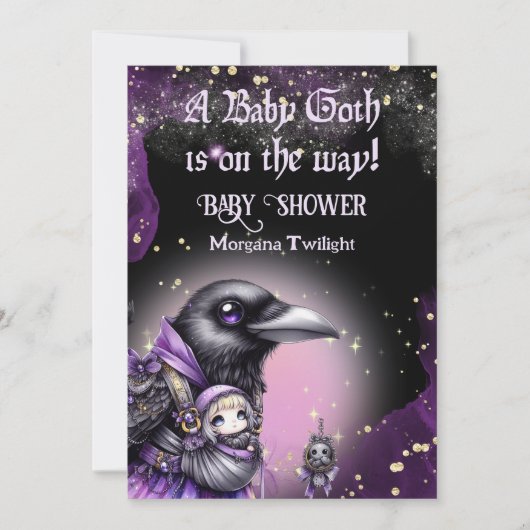 Goth-babymetje bezorgd door kraaienmaanlicht kaart (Voorkant)