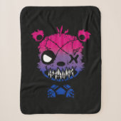 Goth Biseksuele Pride Vlag Gekleurde Beer Sherpa Deken (Voorkant)