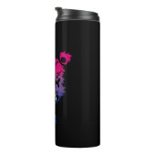 Goth Biseksuele Pride Vlag Gekleurde Beer Thermosbeker (Geroteerd rechts)
