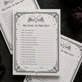 Goth Bruiloftsfeest Wie Kent de Bruid het Best Kaa Kaart