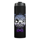 Goth Butch Lesbische Pride Vlag Gekleurde Beer Thermosbeker (Voorkant)