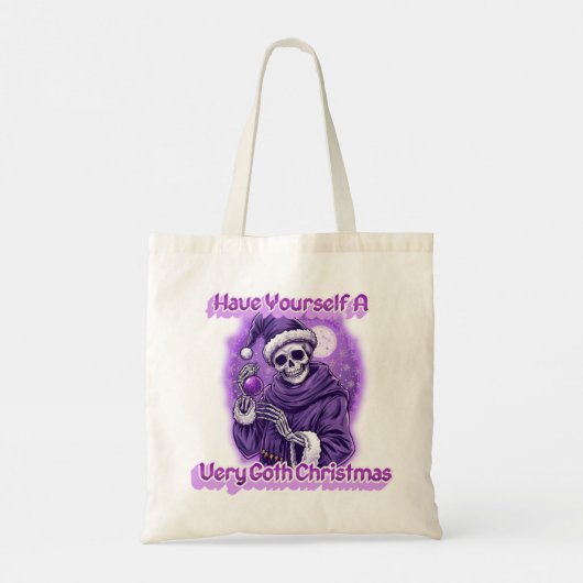 goth christmas tote bag (Achterkant)
