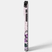 Goth Coquette Cat Phone Case – Pink & Black (Achterkant / Links)