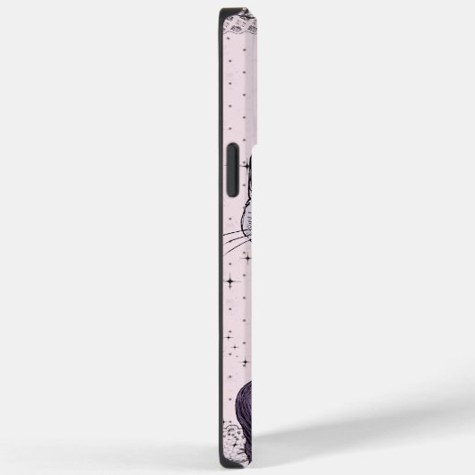 Goth Coquette Cat Phone Case – Pink & Black  (Achterkant / Rechts)