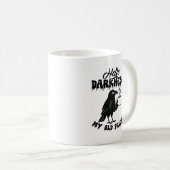 Goth Crow Coffee "Hallo Duisternis" Kunst Koffiemok (Voorkant rechts)
