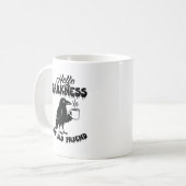 Goth Crow Coffee "Hallo Duisternis" Kunst Koffiemok (Voorkant links)