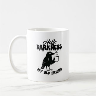 Goth Crow Coffee "Hello Darkness" Art Koffiemok