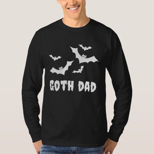 Goth Dad  Gothic Spooky Bats Father s Day Hallowee T-shirt (Voorkant)