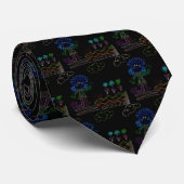 Goth Dag Glow Krijt Kunst Tie Stropdas (Opgerold)