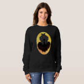 Goth Duivel Duivel Esthetische Kleding Zachte Grun Trui (Voorkant volledig)