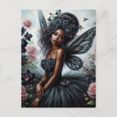 Goth Fairy With Dark Skin Briefkaart (Voorkant)
