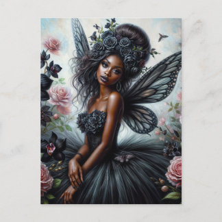 Goth Fairy With Dark Skin Briefkaart