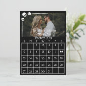 Goth Feest Donkere Sombere Schedels Bruiloft Save The Date (Staand voorkant)