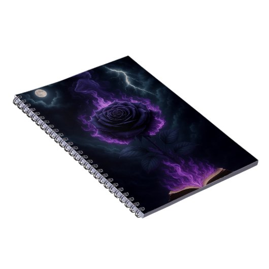 Goth Flame Rose Notitieboek (Rechterzijde)