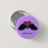 Goth Forever Mini Knop Ronde Button 3,2 Cm (Voorkant /achterkant)