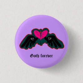 Goth Forever Mini Knop Ronde Button 3,2 Cm