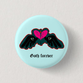 Goth Forever Mini Knop Ronde Button 3,2 Cm
