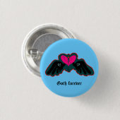 Goth Forever Mini Knop Ronde Button 3,2 Cm (Voorkant /achterkant)