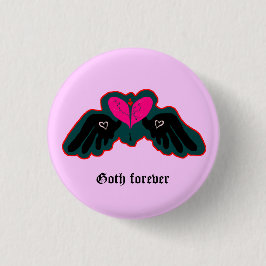 Goth Forever Mini Knop Ronde Button 3,2 Cm