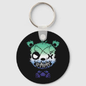 Goth Gay MLM Pride Vlag Gekleurde Beer Sleutelhanger (Voorkant)