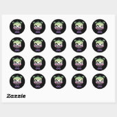 Goth Genderfae Pride Vlag Gekleurde Beer Ronde Sticker (Vel)