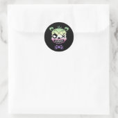Goth Genderfae Pride Vlag Gekleurde Beer Ronde Sticker (Tas)