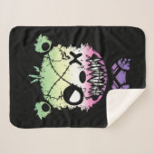 Goth Genderfae Pride Vlag Gekleurde Beer Sherpa Deken (Voorkant (horizontaal))