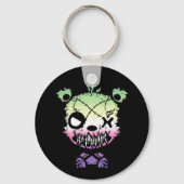 Goth Genderfae Pride Vlag Gekleurde Beer Sleutelhanger (Achterkant)