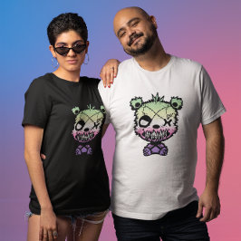 Goth Genderfae Pride Vlag Gekleurde Beer T-shirt
