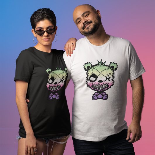 Goth Genderfae Pride Vlag Gekleurde Beer T-shirt