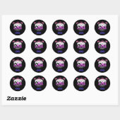 Goth Genderfluid Pride Vlag Gekleurde Beer Ronde Sticker (Vel)