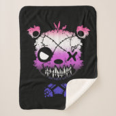 Goth Genderfluid Pride Vlag Gekleurde Beer Sherpa Deken (Voorkant)