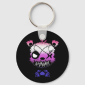 Goth Genderfluid Pride Vlag Gekleurde Beer Sleutelhanger (Achterkant)
