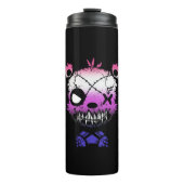 Goth Genderfluid Pride Vlag Gekleurde Beer Thermosbeker (Voorkant)