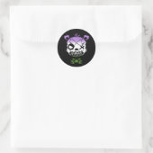 Goth Genderqueer Pride Vlag Gekleurde Beer Ronde Sticker (Tas)