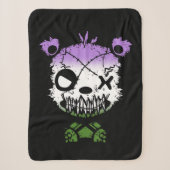 Goth Genderqueer Pride Vlag Gekleurde Beer Sherpa Deken (Voorkant)