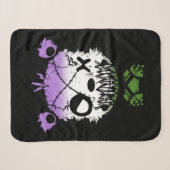 Goth Genderqueer Pride Vlag Gekleurde Beer Sherpa Deken (Voorkant (horizontaal))