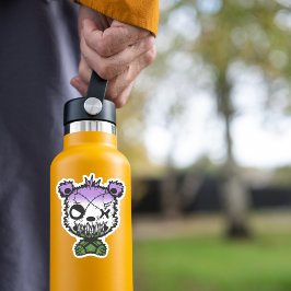 Goth Genderqueer Pride Vlag Gekleurde Beer Sticker