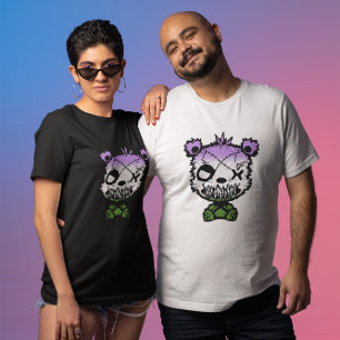 Goth Genderqueer Pride Vlag Gekleurde Beer T-shirt
