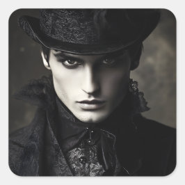 Goth Gentleman Vierkante Sticker