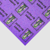 Goth Girl Tattoos Barbed Frame Purple Birthday Tissuepapier (Detail)