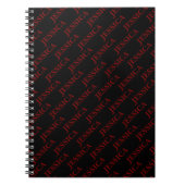 Goth Girly Red & Black Name Feminine Office Notitieboek (Voorkant)