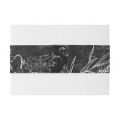 Goth Glam Wilde Bloem Buikband Uitnodigingen Wikkel (Achterkant Voorbeeld)